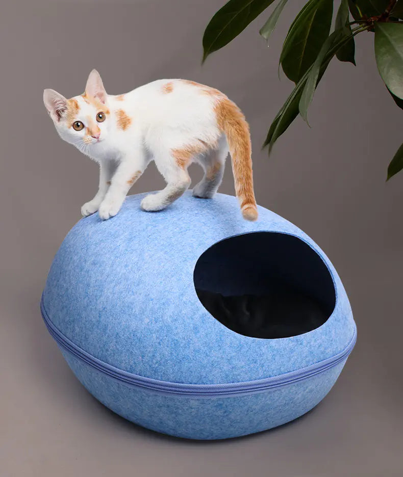 Washable Felt Cat Cave with Semi-Closed Design (4 variants)