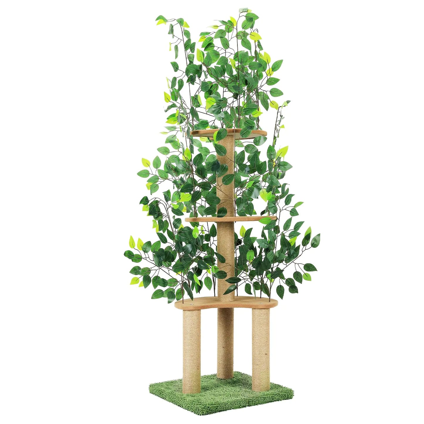 Unboring Abodes Cat Tree with Leaves Cat Tower
