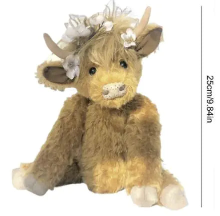 Unboring Abodes Scottish Highland Cow Plush