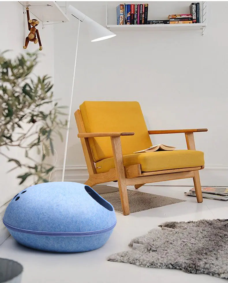 Washable Felt Cat Cave with Semi-Closed Design (4 variants)