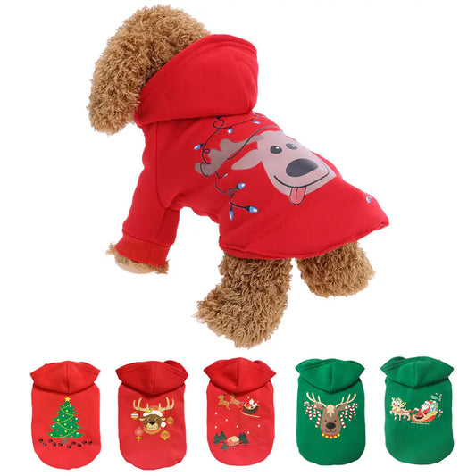 Cotton Sweater Coat for Dogs - Christmas Apparel