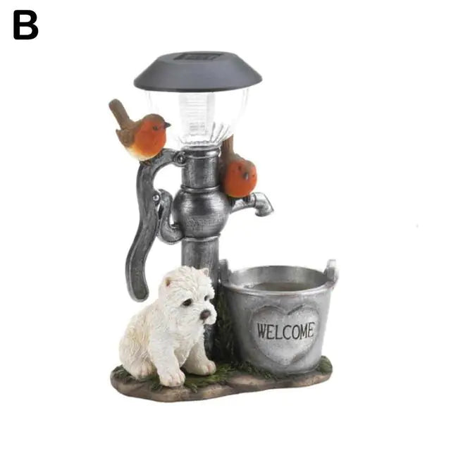 Solar Animal Lamp Statue for Home and Garden Decor