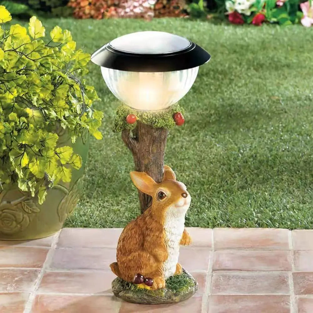Solar Animal Lamp Statue for Home and Garden Decor